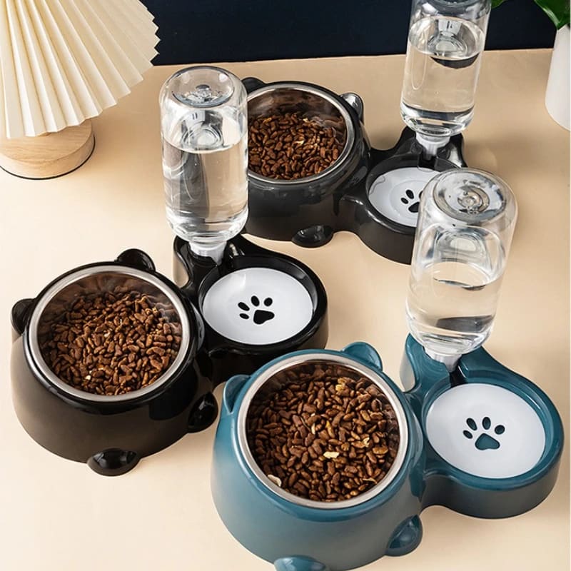 Alimentador Automático para Cães e Gatos com Dispensador de Água Integrado