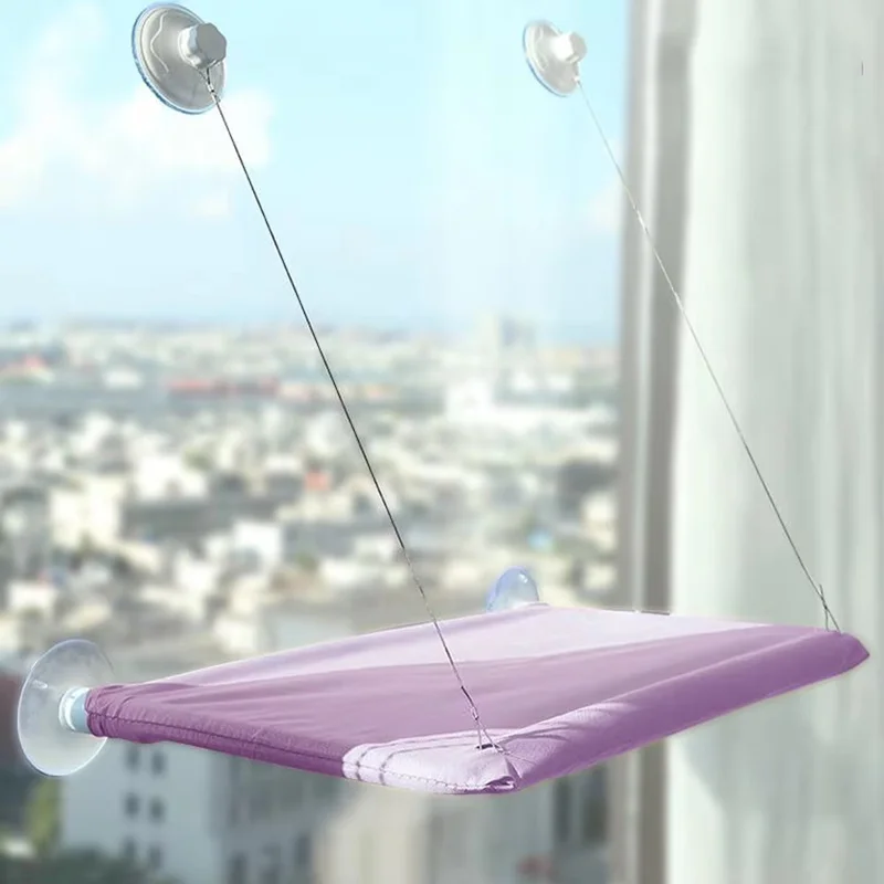 Cama Suspensa para Janela de Gatos – Rede com Ventosas para Descanso e Escalada