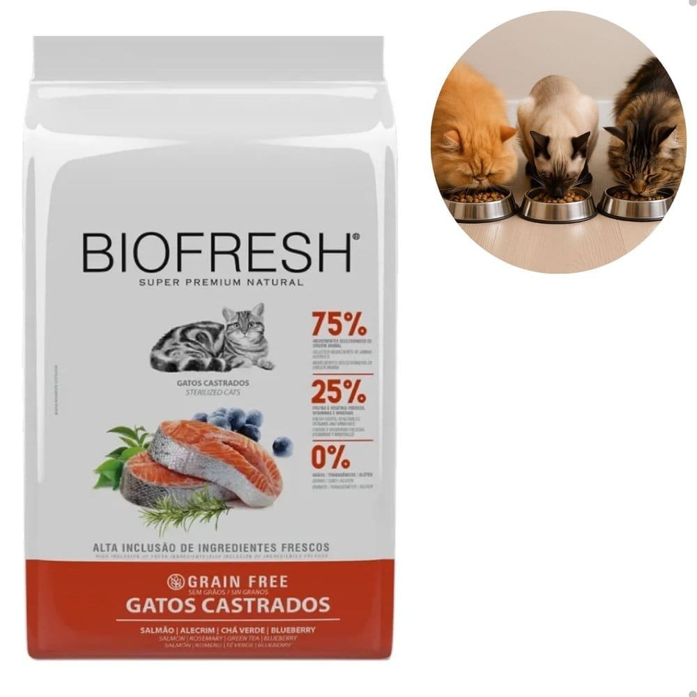 Ração Biofresh Gatos Castrados Salmão 1,5kg