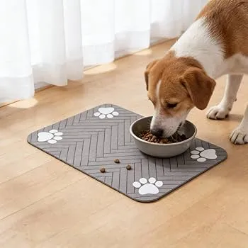 Tapete Absorvente para Comedouro e Bebedouro de Cães – Impermeável e Secagem Rápida