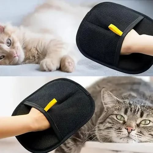 Luva Removedora de Pelos para Pets – Luva Dupla Face Reutilizável para Cães e Gatos
